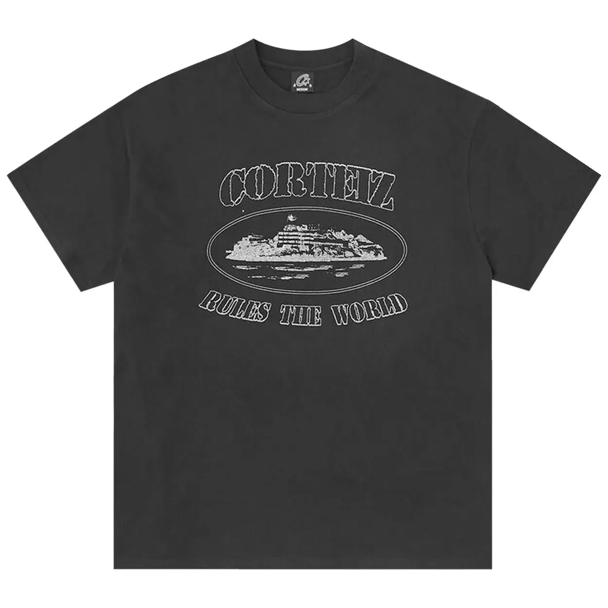 Corteiz Reflective Alcatraz Tee - Triple Black