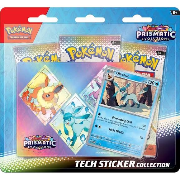Pokemon TCG Scarlet & Violet - Prismatic Evolutions Tech Sticker Collection