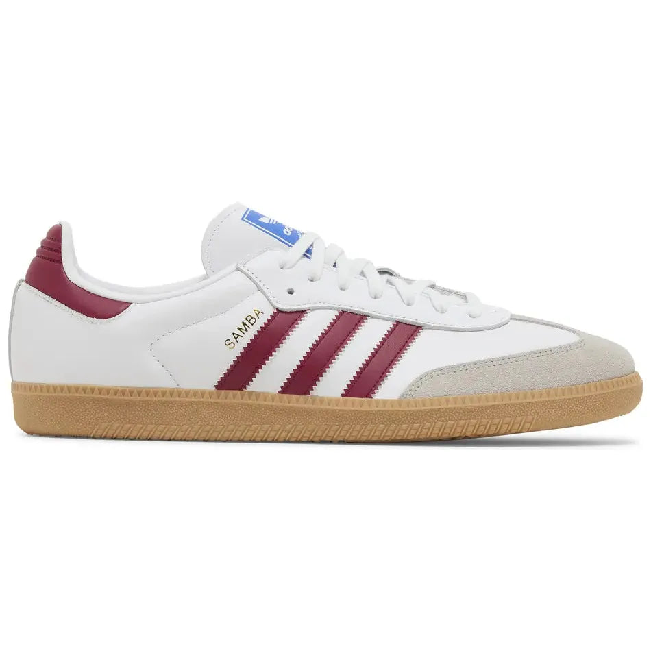 Adidas Samba OG - White Burgundy Gum