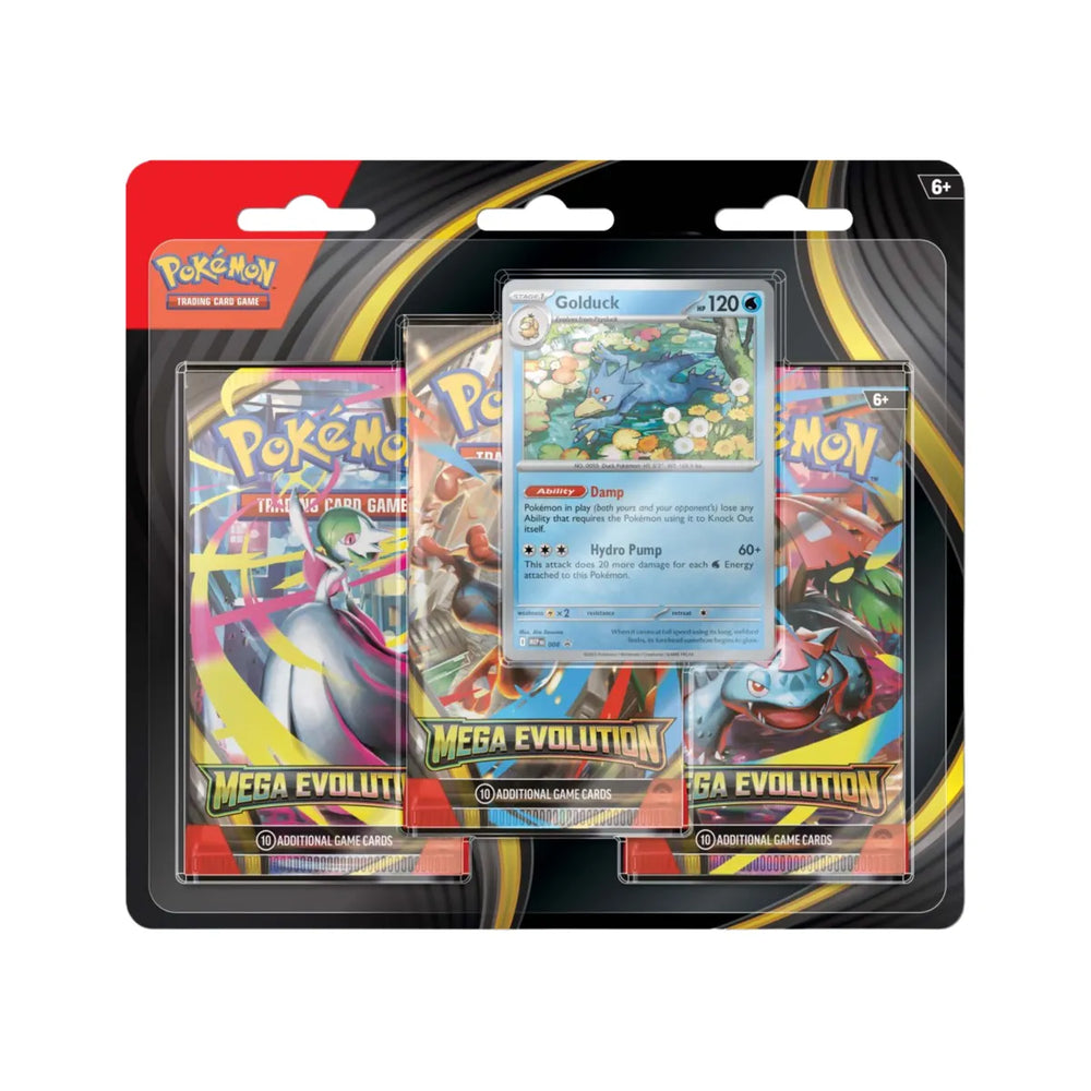 
                      
                        Pokémon TCG Mega Evolutions 3 Pack Blister
                      
                    