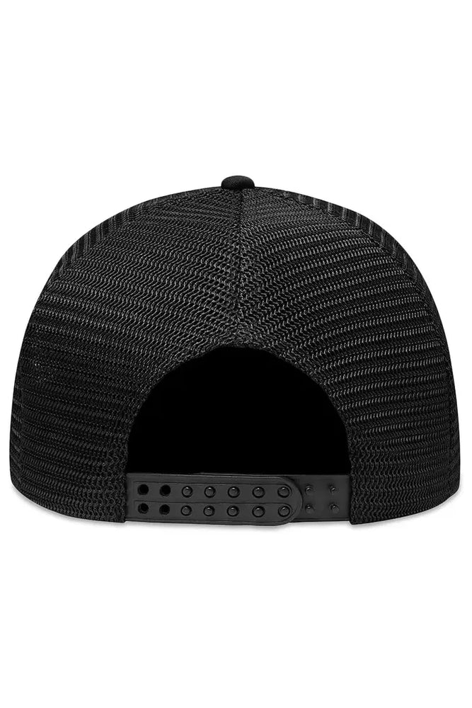 Corteiz Alcatraz Premium Puff Print Trucker Hat Black & Yellow