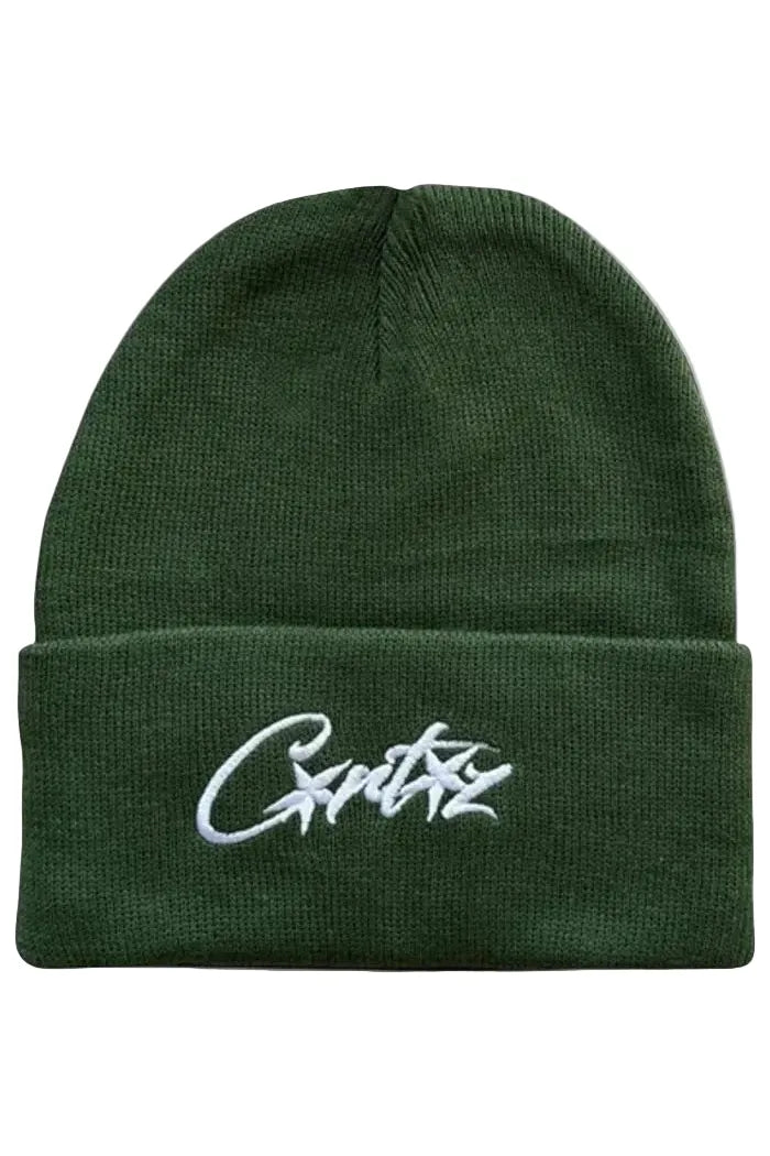 Corteiz Allstarz Folded Beanie Green