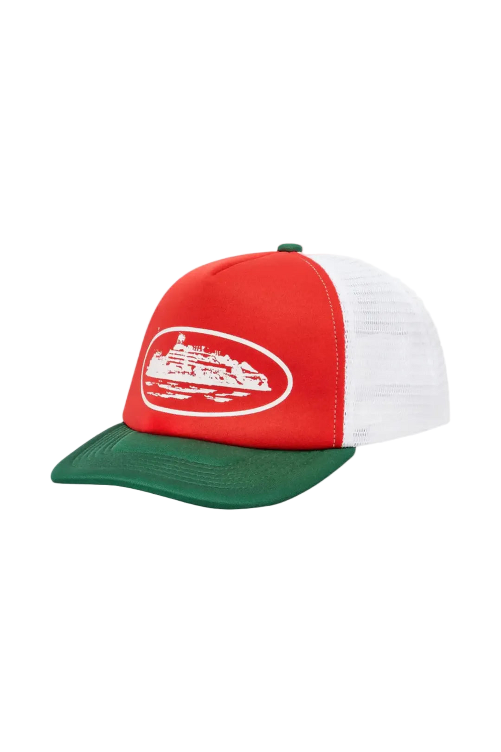 Corteiz Alcatraz Trucker Hat Red & Green