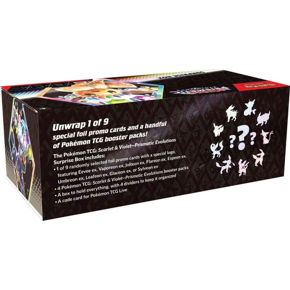 
                      
                        Pokemon TCG Scarlet & Violet - Prismatic Evolutions Surprise Box
                      
                    