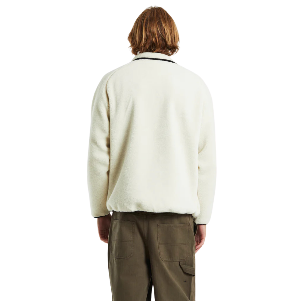 Stussy Work Sherpa Zip Crewneck Jumper - Natural