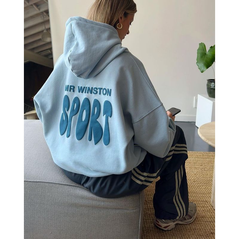 Mr Winston Puff Hoodie - Frost Blue