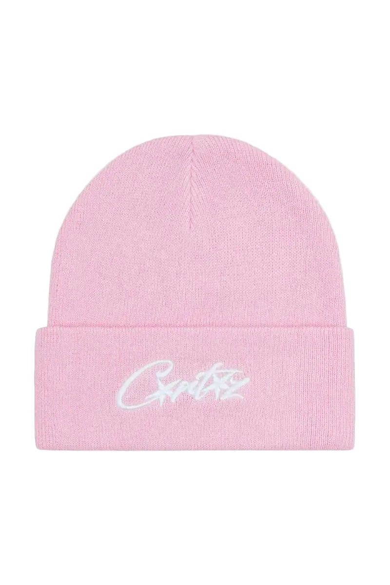 Corteiz Allstarz Folded Beanie Pink
