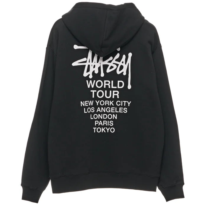 Stussy World Tour LCB Fleece Hoodie - Black